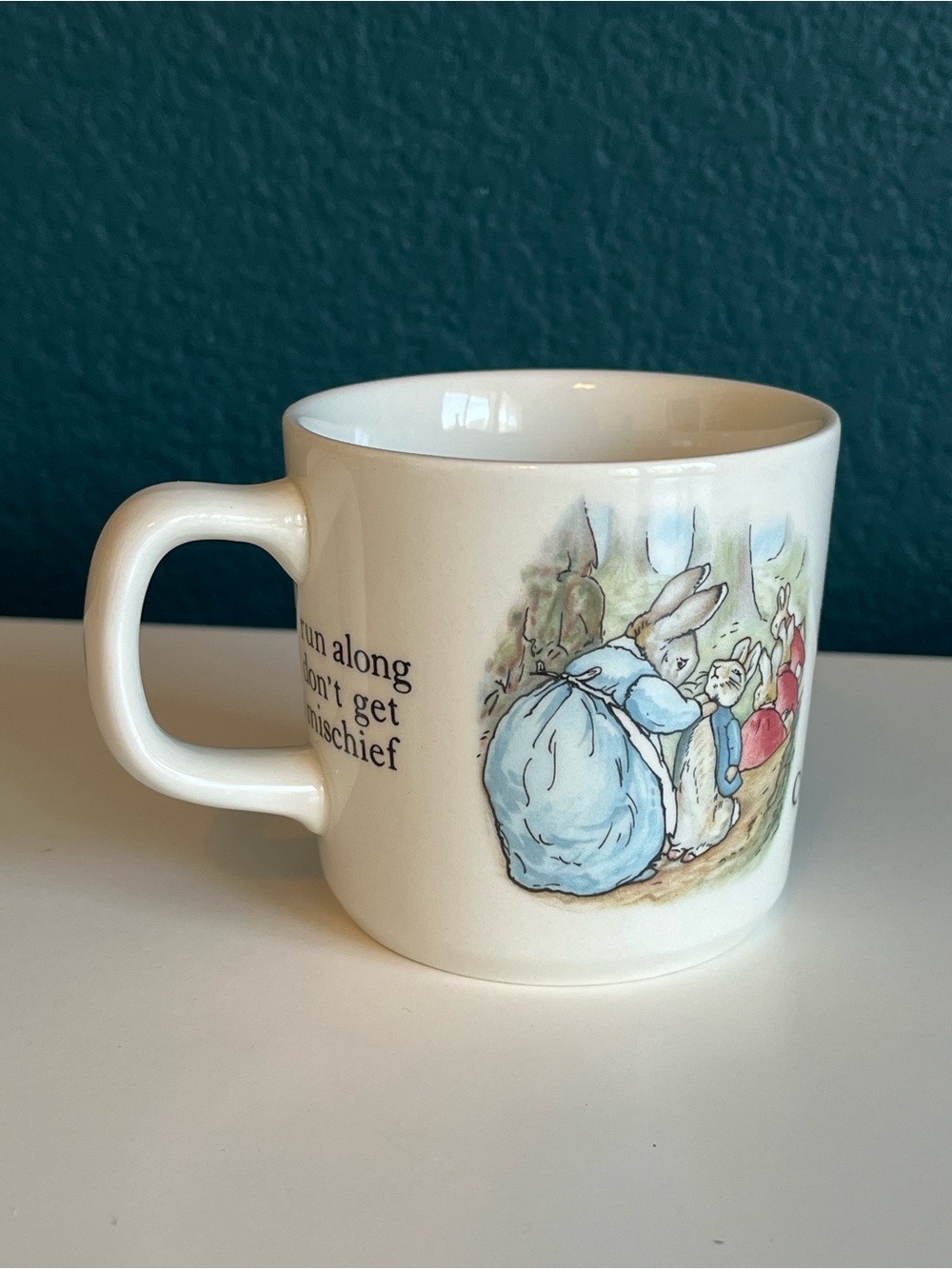 Wedgewood Beatrix Potter Peter Rabbit Mug Childrens Cup Made In England 1993